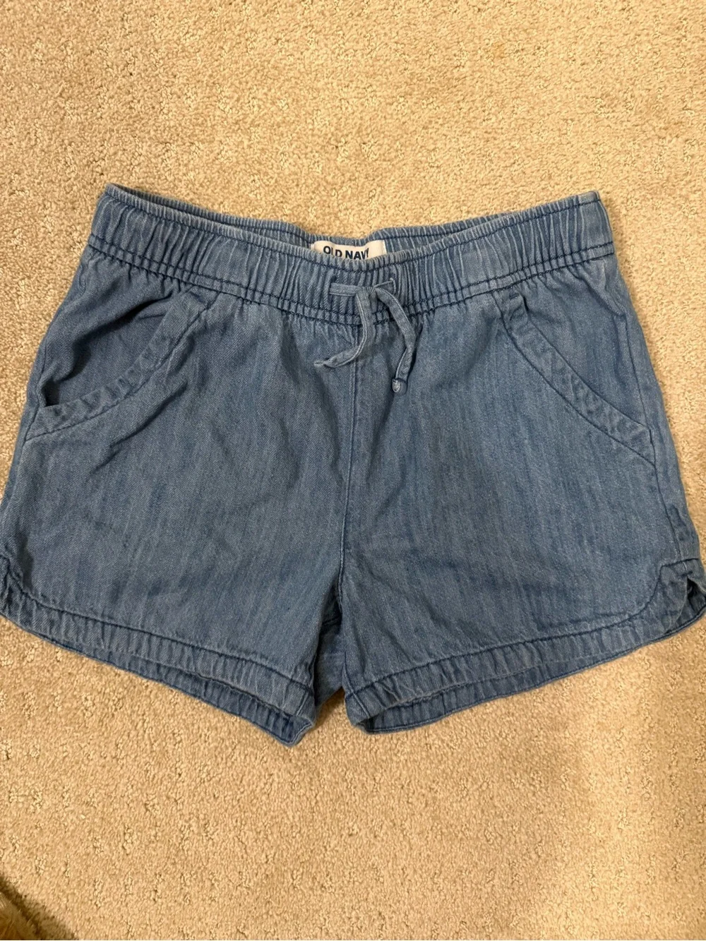 Old Navy Girls' Chambray Drawstring Shorts - Blue